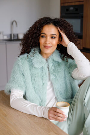 Ivy Beau vest Kaya smoked green