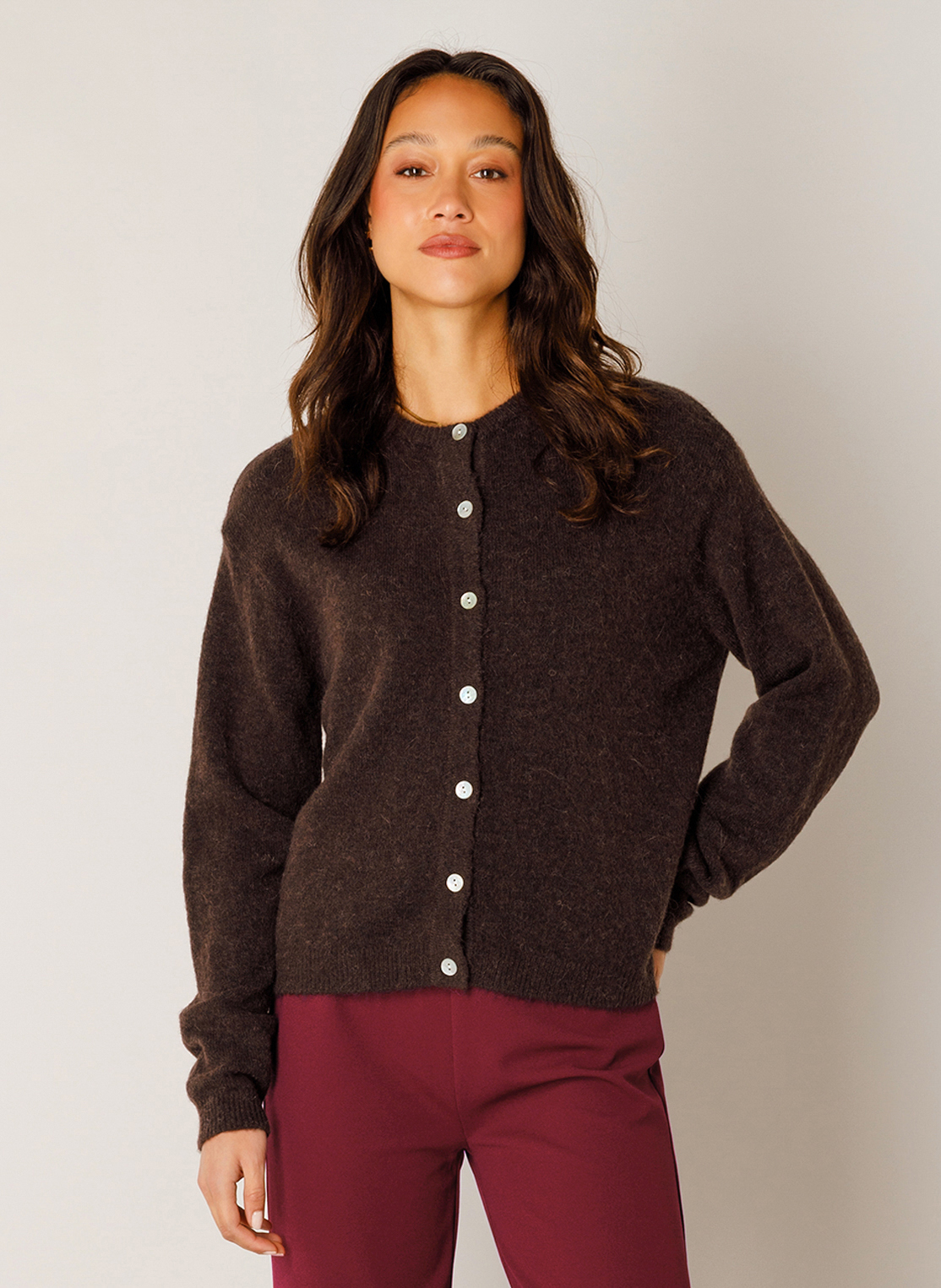 Base level Yuli vest donker bruin